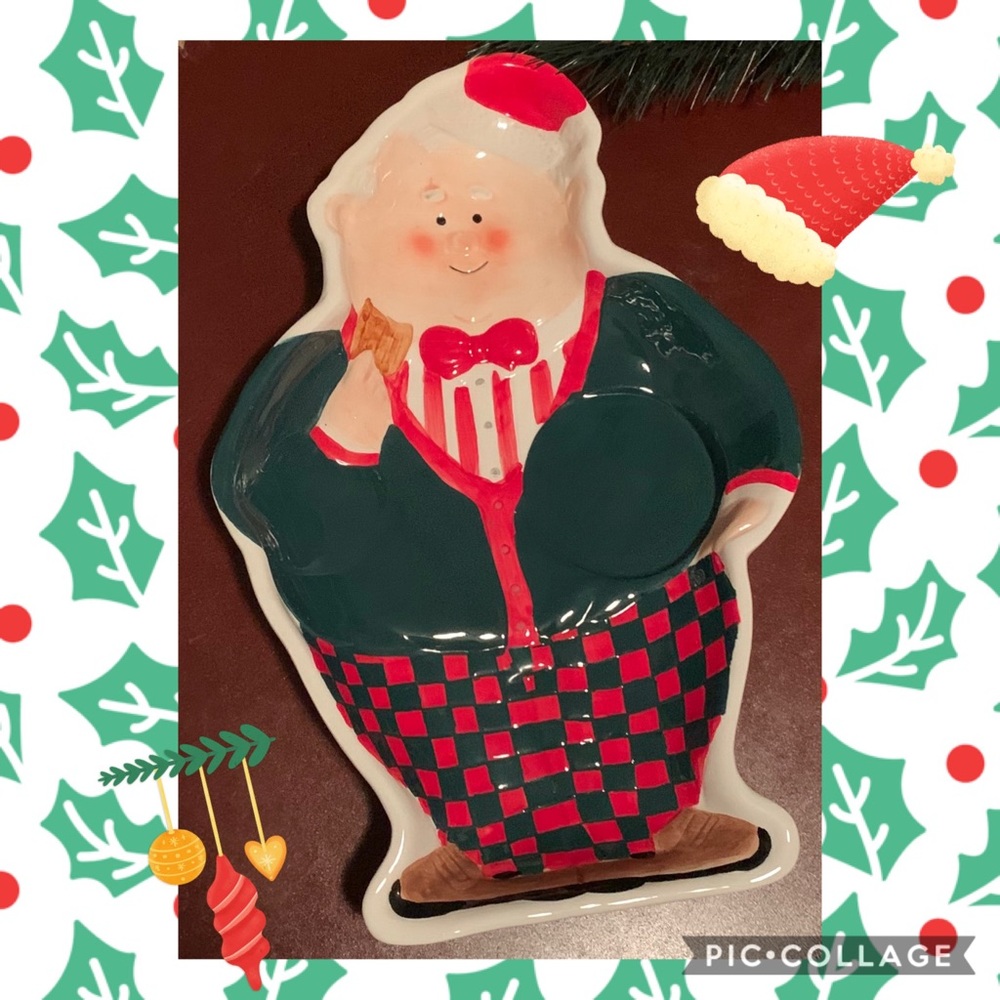 Boston Warehouse T C || 🎅🏼 Milk & Cookies Plate